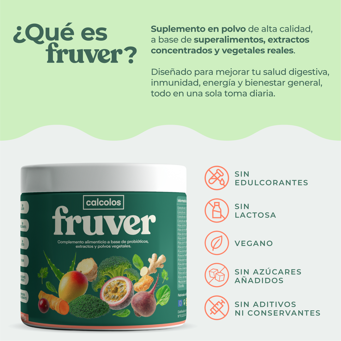 FRUVER Extractos de Frutas y Verduras en polvo 100% natural